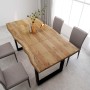 Mesa de comedor de madera maciza de acacia 180x90x76 cm de , Mesas de cocina y de comedor - Ref: Foro24-286472, Precio: 420,8...