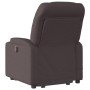 Sillón masaje eléctrico reclinable elevable tela marrón oscuro en Sillones | Comprar online en Foru.es