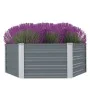Jardinera elevada 129x129x46 cm acero galvanizado gris de vidaXL, Maceteros y jardineras - Ref: Foro24-42405, Precio: 39,17 €...