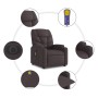 Sillón masaje eléctrico reclinable elevable tela marrón oscuro en Sillones | Comprar online en Foru.es