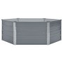 Jardinera elevada 129x129x46 cm acero galvanizado gris de vidaXL, Maceteros y jardineras - Ref: Foro24-42405, Precio: 37,51 €...