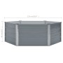 Jardinera elevada 129x129x46 cm acero galvanizado gris de vidaXL, Maceteros y jardineras - Ref: Foro24-42405, Precio: 37,51 €...