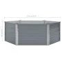 Jardinera elevada 129x129x46 cm acero galvanizado gris de vidaXL, Maceteros y jardineras - Ref: Foro24-42405, Precio: 39,17 €...