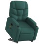 Sillón masaje eléctrico reclinable elevable tela verde oscuro en Sillones | Comprar online en Foru.es