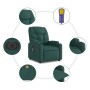 Sillón masaje eléctrico reclinable elevable tela verde oscuro en Sillones | Comprar online en Foru.es