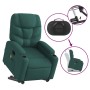 Sillón masaje eléctrico reclinable elevable tela verde oscuro en Sillones | Comprar online en Foru.es