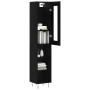 Aparador de madera contrachapada negro 34,5x34x180 cm de , Aparadores - Ref: Foro24-3199394, Precio: 90,04 €, Descuento: %