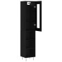 Aparador de madera contrachapada negro 34,5x34x180 cm de , Aparadores - Ref: Foro24-3199394, Precio: 90,04 €, Descuento: %
