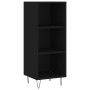 Aparador de madera contrachapada negro 34,5x34x180 cm de , Aparadores - Ref: Foro24-3199394, Precio: 90,04 €, Descuento: %