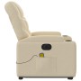 Sillón de masaje eléctrico reclinable elevable tela crema en Sillones | Comprar online en Foru.es