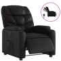 Sillón reclinable eléctrico de cuero sintético negro en Sillones | Comprar online en Foru.es
