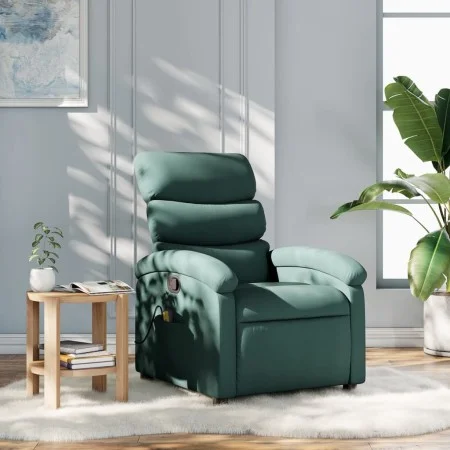 Dark Green Fabric Reclining Massage Chair by , Armchairs - Ref: Foro24-371707, Price: 226,62 €, Discount: %