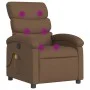 Sillón reclinable con masaje de tela marrón de , Sillones - Ref: Foro24-371705, Precio: 204,15 €, Descuento: %