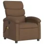 Sillón reclinable con masaje de tela marrón de , Sillones - Ref: Foro24-371705, Precio: 204,15 €, Descuento: %