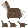 Sillón reclinable con masaje de tela marrón de , Sillones - Ref: Foro24-371705, Precio: 204,15 €, Descuento: %