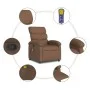 Sillón reclinable con masaje de tela marrón de , Sillones - Ref: Foro24-371705, Precio: 204,15 €, Descuento: %