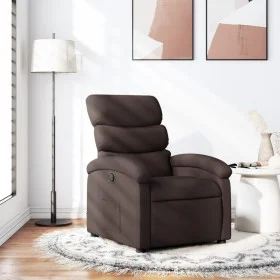 Sillón reclinable de tela marrón oscuro de , Sillones - Ref: Foro24-371694, Precio: 189,41 €, Descuento: %