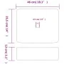 Mehrfarbiges rechteckiges Aufsatzwaschbecken aus Keramik, 46 x 35,5 x 13 cm von , Sinkt - Ref: Foro24-155074, Preis: 127,01 €...
