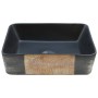 Lavabo encimera rectangular cerámica negro marrón 46x35,5x13 cm de , Lavabos - Ref: Foro24-155076, Precio: 139,22 €, Descuent...