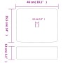 Lavabo encimera rectangular cerámica negro marrón 46x35,5x13 cm de , Lavabos - Ref: Foro24-155076, Precio: 139,22 €, Descuent...