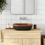 Black orange ceramic oval countertop sink 47x33x13cm by , Sinks - Ref: Foro24-155069, Price: 103,29 €, Discount: %
