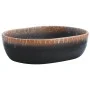 Black orange ceramic oval countertop sink 47x33x13cm by , Sinks - Ref: Foro24-155069, Price: 103,29 €, Discount: %