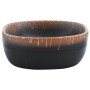 Lavabo sobre encimera ovalado cerámica negro naranja 47x33x13cm de , Lavabos - Ref: Foro24-155069, Precio: 104,54 €, Descuent...