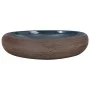 Brown and blue ceramic oval countertop sink 59x40x15cm by , Sinks - Ref: Foro24-155081, Price: 136,84 €, Discount: %
