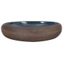 Lavabo sobre encimera ovalado cerámica marrón y azul 59x40x15cm de , Lavabos - Ref: Foro24-155081, Precio: 138,71 €, Descuent...