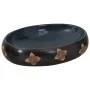 Black and blue ceramic oval countertop sink 59x40x15 cm by , Sinks - Ref: Foro24-155088, Price: 110,56 €, Discount: %