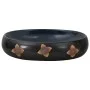 Black and blue ceramic oval countertop sink 59x40x15 cm by , Sinks - Ref: Foro24-155088, Price: 110,56 €, Discount: %