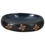Black and blue ceramic oval countertop sink 59x40x15 cm by , Sinks - Ref: Foro24-155088, Price: 110,56 €, Discount: %