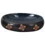 Lavabo sobre encimera ovalado cerámica negro y azul 59x40x15 cm de , Lavabos - Ref: Foro24-155088, Precio: 111,93 €, Descuent...