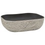 Lavabo encimera rectangular cerámica gris negro 48x37,5x13,5 cm de , Lavabos - Ref: Foro24-155097, Precio: 107,74 €, Descuent...