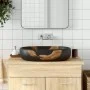Black ceramic oval countertop washbasin 59x40x14 cm by , Sinks - Ref: Foro24-155106, Price: 136,58 €, Discount: %