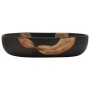Lavabo sobre encimera ovalado cerámica negro 59x40x14 cm de , Lavabos - Ref: Foro24-155106, Precio: 146,16 €, Descuento: %