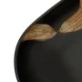 Black ceramic oval countertop washbasin 59x40x14 cm by , Sinks - Ref: Foro24-155106, Price: 136,58 €, Discount: %