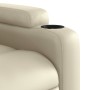 Sillón reclinable eléctrico de cuero sintético crema en Sillones | Comprar online en Foru.es