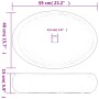 Lavabo sobre encimera ovalado cerámica blanco 59x40x15 cm de , Lavabos - Ref: Foro24-155110, Precio: 159,13 €, Descuento: %