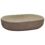 Lavabo sobre encimera ovalado cerámica arena marrón 59x40x14 cm de , Lavabos - Ref: Foro24-155104, Precio: 157,97 €, Descuent...