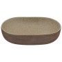 Lavabo sobre encimera ovalado cerámica arena marrón 59x40x14 cm de , Lavabos - Ref: Foro24-155104, Precio: 174,57 €, Descuent...