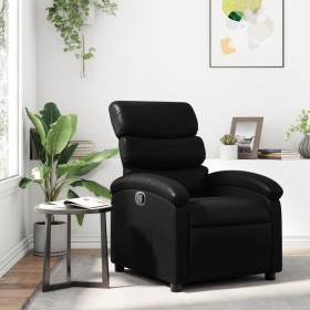 Sillón reclinable de cuero sintético negro de , Sillones - Ref: Foro24-371713, Precio: 207,50 €, Descuento: %