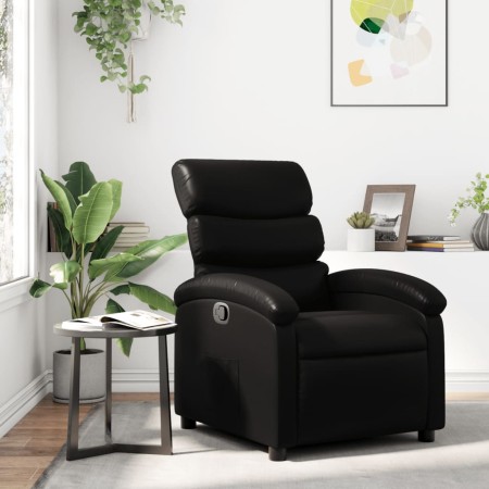 Sillón reclinable de cuero sintético negro de , Sillones - Ref: Foro24-371713, Precio: 207,50 €, Descuento: %