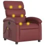 Sillón de masaje reclinable cuero sintético rojo tinto de , Sillones - Ref: Foro24-371724, Precio: 187,10 €, Descuento: %