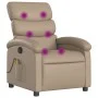 Sillón de masaje reclinable cuero sintético color capuchino de , Sillones - Ref: Foro24-371726, Precio: 247,92 €, Descuento: %