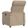 Sillón de masaje reclinable cuero sintético color capuchino de , Sillones - Ref: Foro24-371726, Precio: 252,76 €, Descuento: %