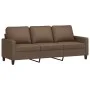 Sofá de 3 plazas con taburete de tela marrón 180 cm de , Sofás - Ref: Foro24-3201040, Precio: 346,97 €, Descuento: %