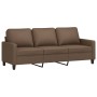 Sofá de 3 plazas con taburete de tela marrón 180 cm de , Sofás - Ref: Foro24-3201040, Precio: 352,93 €, Descuento: %