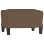 Sofá de 3 plazas con taburete de tela marrón 180 cm de , Sofás - Ref: Foro24-3201040, Precio: 346,97 €, Descuento: %