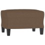Sofá de 3 plazas con taburete de tela marrón 180 cm de , Sofás - Ref: Foro24-3201040, Precio: 352,93 €, Descuento: %